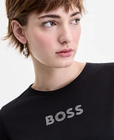 Boss Orange Women's Cotton Embellished Logo T-Shirt