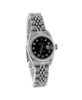 Pre-Owned Rolex Oyster Perpetual Datejust Automatic Watch in Stainless Steel and White Gold with Diamond Markers 26mm
