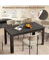 63 Inch Rectangular Modern Dining Kitchen Table