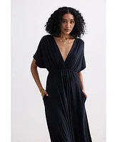 Reistor Women's Flowy A-Line Maxi Dress with Side Slits