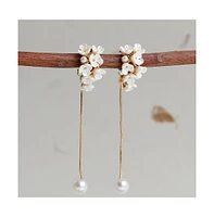 Sohi Gold-Plated Statement Dangler Drop Earrings