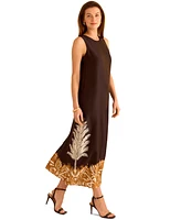 Vince Camuto Women's Sleeveless Back-Slit A-Line Dress