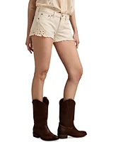 Lucky Brand Women's Festival Low-Rise Distressed Denim Shorts