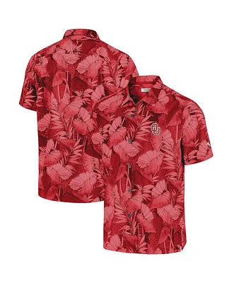 Tommy Bahama Men's Crimson Oklahoma Sooners Coast Nuevo Fronds Button-Up Shirt