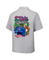 Tommy Bahama Men's Gray Chicago Cubs Hit and Run Silk Camp Button-Up Shirt