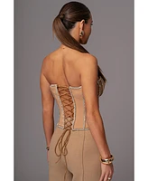 Jluxlabel Women's Illusions Rhinestone Corset