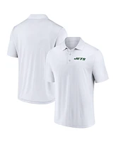 Fanatics Men's White New York Jets Lockup Polo Shirt