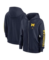 Jordan Women's Navy Michigan Wolverines Phoenix Full-Zip Hoodie