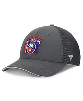 Fanatics Men's Gray New York Islanders Authentic Pro Home Ice Trucker Adjustable Hat