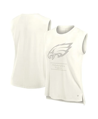 Fanatics Women's Cream Philadelphia Eagles Studio Embrace Tank Top