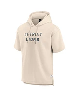Fanatics Men's Cream Detroit Lions Elements Future Ground Lettering Short Sleeve Pullover Hoodie