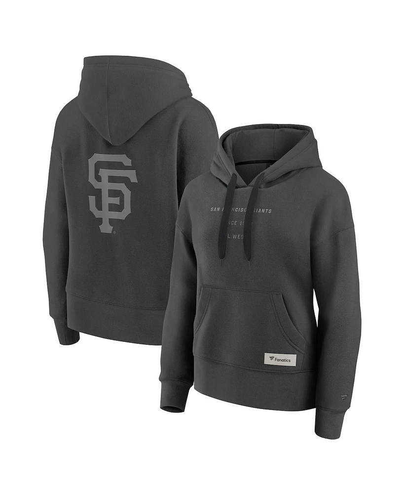 Fanatics Women's Charcoal San Francisco Giants Elements Future Ground Subtle Tonal Pullover Hoodie