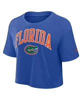 Jordan Women's Royal Florida Gators Athletic Prep Arch Cropped Performance T-Shirt