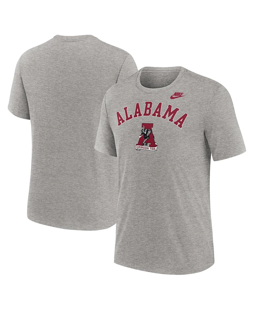 Nike Men's Heather Gray Alabama Crimson Tide Legacy Arch Tri-Blend T-Shirt