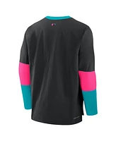 Nike Men's Black Miami Marlins 2025 City Connect Authentic Collection Player Tri-Blend Performance Long Sleeve T-Shirt