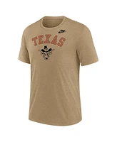 Nike Men's Heather Light Brown Texas Longhorns Legacy Arch Tri-Blend T-Shirt