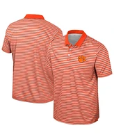 Colosseum Men's Orange Clemson Tigers Striped Polo Shirt