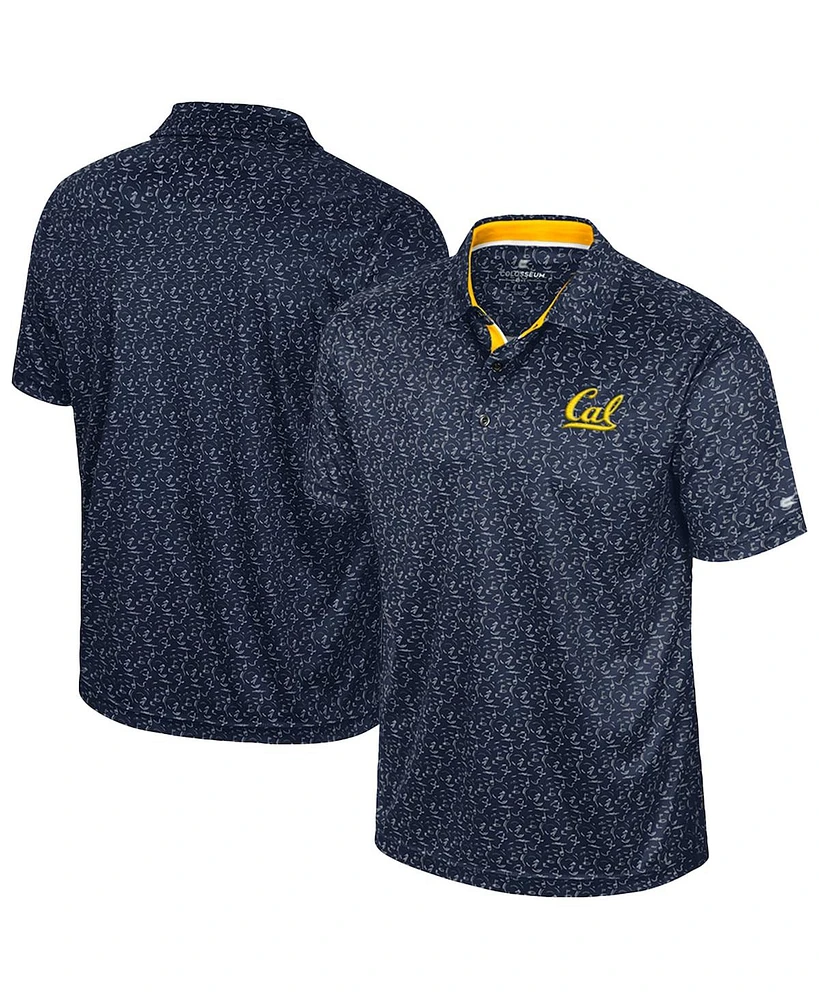 Colosseum Men's Navy Cal Bears Sublimated Golf Polo Shirt