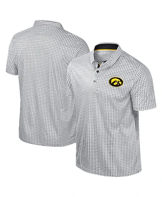 Colosseum Men's Black Iowa Hawkeyes Big Tall Marty Rival Polo Shirt