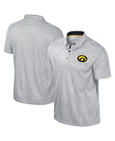 Colosseum Men's Black Iowa Hawkeyes Big Tall Marty Rival Polo Shirt