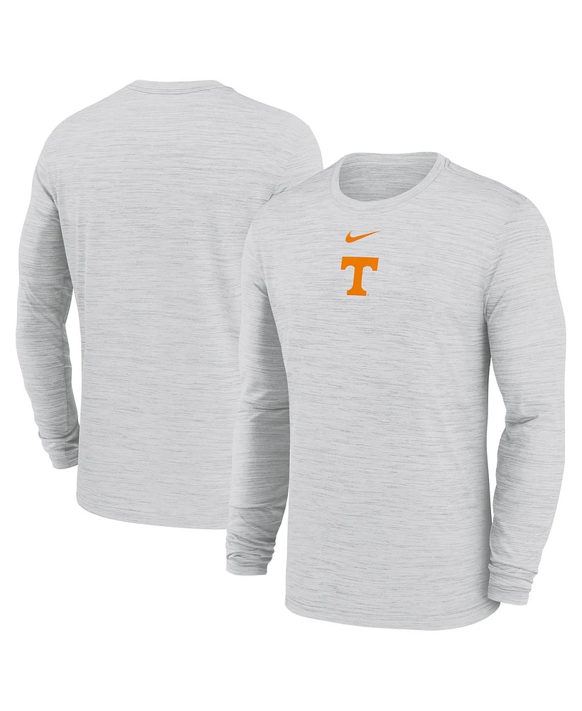 Nike Men's White Tennessee Volunteers 2025 Sideline Velocity Performance Long Sleeve T-Shirt