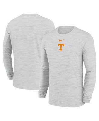 Nike Men's White Tennessee Volunteers 2025 Sideline Velocity Performance Long Sleeve T-Shirt