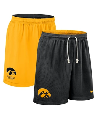 Nike Men's Black/Gold Iowa Hawkeyes 2025 Sideline Reversible Performance Shorts