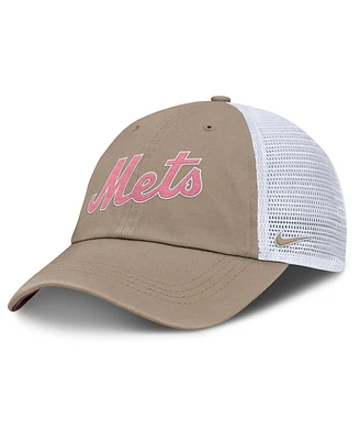 Nike Men's and Women's Khaki/White New York Mets Club Trucker Adjustable Hat