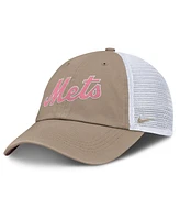 Nike Men's and Women's Khaki/White New York Mets Club Trucker Adjustable Hat