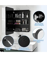 20 x30 Inch Multi-Functional Bathroom Mirror Cabinet with Adjustable Shelves