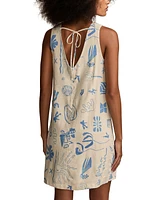 Lucky Brand Women's Printed Sleeveless Mini Shift Dress