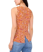 Vince Camuto Women's Printed Keyhole-Back Tank Top