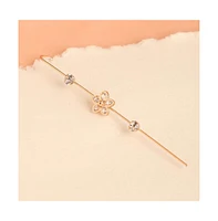 Sohi Gold-Plated Stones Cuff Earrings