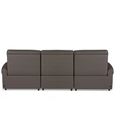 Thandler 3-Pc. Leather Sofa with 2 Power Recliners and 1 Drop Down Table, Exclusively at Macy's