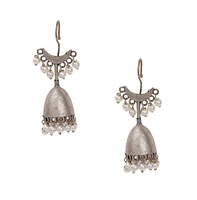 Sohi Oxidised Crescent Drop Earrings