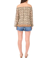 Vince Camuto Women's Printed Off-The-Shoulder Blouse