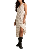 Lucky Brand Women's Printed Button-Front Sleeveless Midi Dress