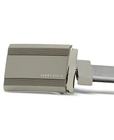 Perry Ellis Portfolio Men's Black Logo-Buckle Belt