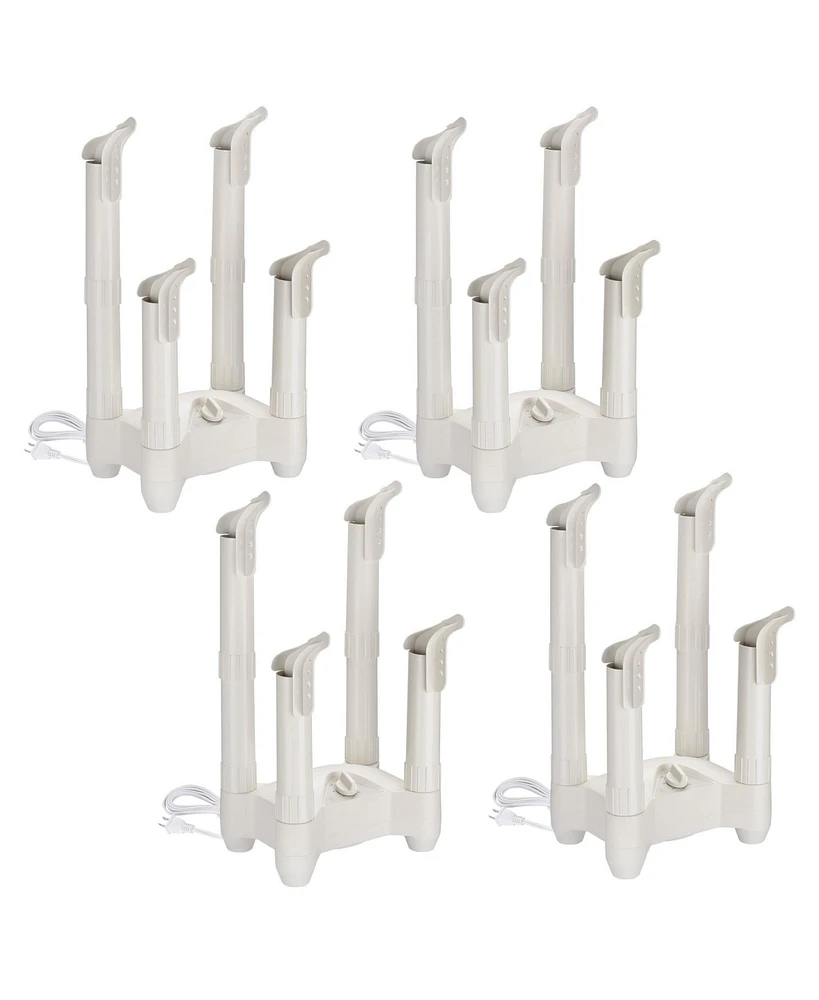 Yescom Electric Shoe Dryer w/ Timer Boot Odor Remover Footwear Warmer Sock Home 4 Pack