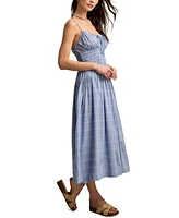 Lucky Brand Women's Printed Smocked-Waist Sleeveless Midi Dress