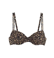 Lascana Women's Leopard Cheetah Print Underwire Bikini Swimsuit Top