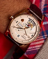 Citizen Eco-Drive Men's Disney Mickey Mouse Brown Leather Strap Watch 42mm