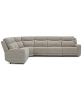 Kristyan -Pc. Fabric Sectional with 2 Power Recliners