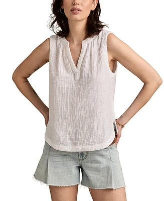 Lucky Brand Sleeveless Popover Shirt