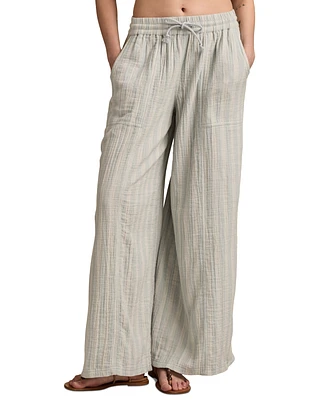 Lucky Brand Women's Striped Cotton Gauze Drawstring Pants