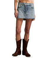 Lucky Brand Women's Crossover Cutoff Denim Mini Skirt