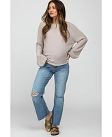 Pinkblush Maternity Blue Straight Leg Frayed Hem Jeans