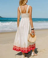 Cupshe Women's Coconut Sky Two-Toned Maxi Beach Dress