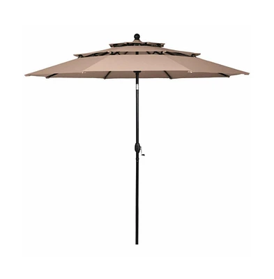 10 Feet 3 Tier Outdoor Patio Umbrella with Double Vented