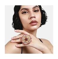 Sohi Stone Setting Flower Ring